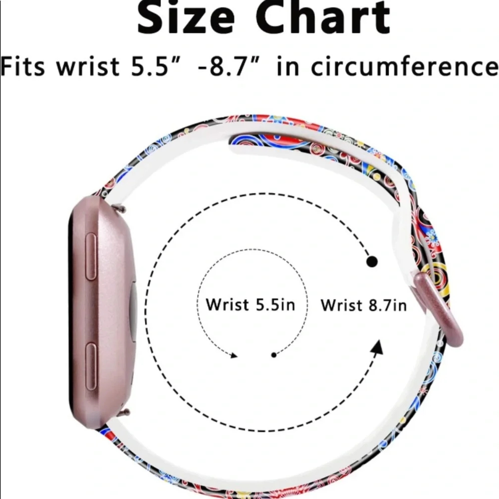 🆕Replacement Silicone Watch Band for FitBit Versa NWOT: Animal Print